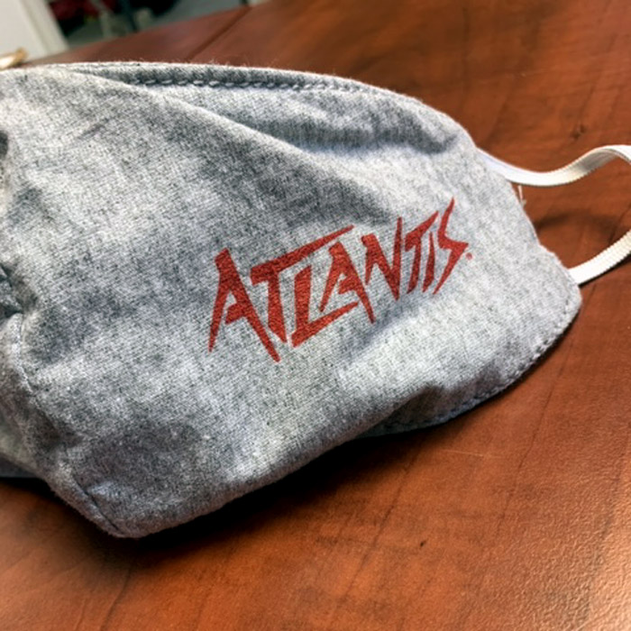 Custom PPE Face Mask or Face Cover Cloth with Atlantis Sportswear Logo